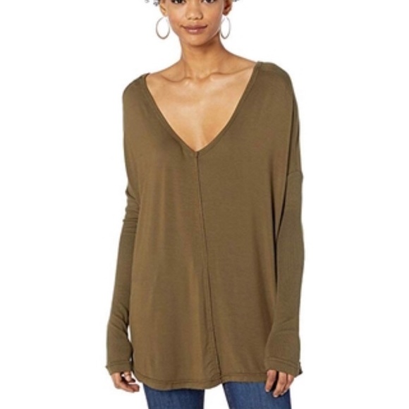 Free People Tops - Free People Moonshine Tunic Thermal Top Army Green